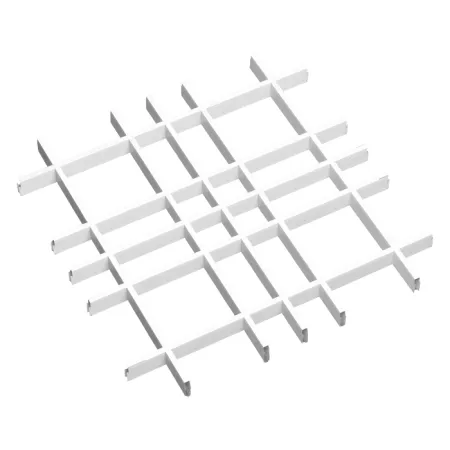 Грильято Нестандартная ячейка Модель 3 ячейка 150х75мм, белый матовый, высота 40 мм, ширина 10 мм