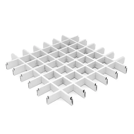 Грильято ячейка 86x86, высота 50 мм, ширина 10 мм, белый матовый