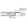 Кассетный потолок Албес AP600A6/45°/Т-24 Tegular 24 белый матовый перфорация F d=1,5 Эконом