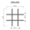Грильято Пирамидальный ячейка 200х200мм, окраска по RAL, высота 35 мм, ширина 10 мм