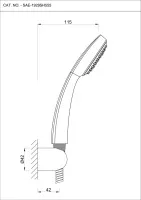 Душевой набор Essco SAE-CHR-1929SH555 Хром