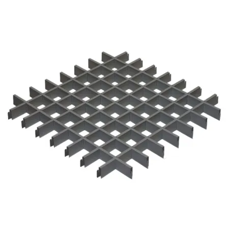 Грильято ячейка 75x75, высота 40 мм, ширина 10 мм, металлик матовый