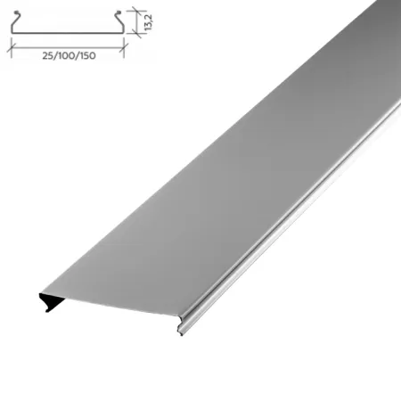 Реечный потолок Албес S дизайн A100AS металлик