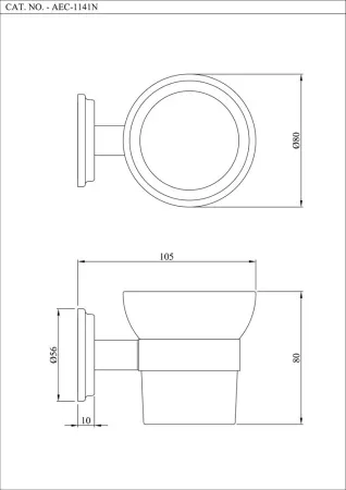 Стакан для зубных щеток Essco AEC-CHR-1141N Хром