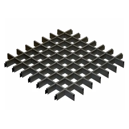 Грильято ячейка 60х60, высота 50 мм, ширина 10 мм, металлик