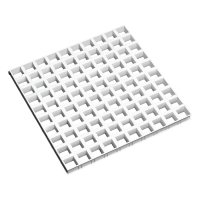 Грильято GL-15 ячейка 60x60, высота 37 мм, ширина 15 мм, белый оцинк