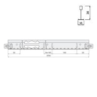 Подвесная система КНАУФ Т15 рейка несущая 3700x38 мм
