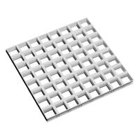 Грильято GL-24 ячейка 75x75, высота 34 мм, ширина 24 мм, белый матовый