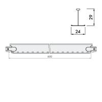 Подвесная система КНАУФ Т24 рейка поперечная 600x29 мм