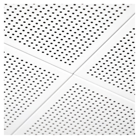 Кассетный потолок Алебс AP600АС/45° белый матовый (алюм.0,58) перфорация F d=0,75 с акуст.