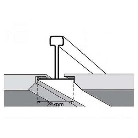 Кассетный потолок Албес AP600A6/45°/Т-24 Tegular 24 белый матовый без защитной пленки