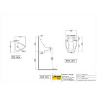 Писсуар настенный Essco Elements ECS-WHT-253 Белый