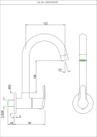 Кран для раковины в кухню Essco Cosmo COS-CHR-103347N Хром