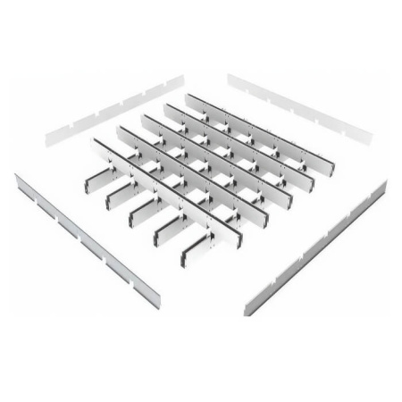 Грильято GL-15 ячейка 60x60, высота 37 мм, ширина 15 мм, металлик