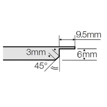 Кассетный потолок Албес AP600A6/45°/Т-24 Tegular 24 белый матовый без защитной пленки