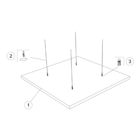 Экофон Соло PE Квадрат 1200x1200мм, Белый